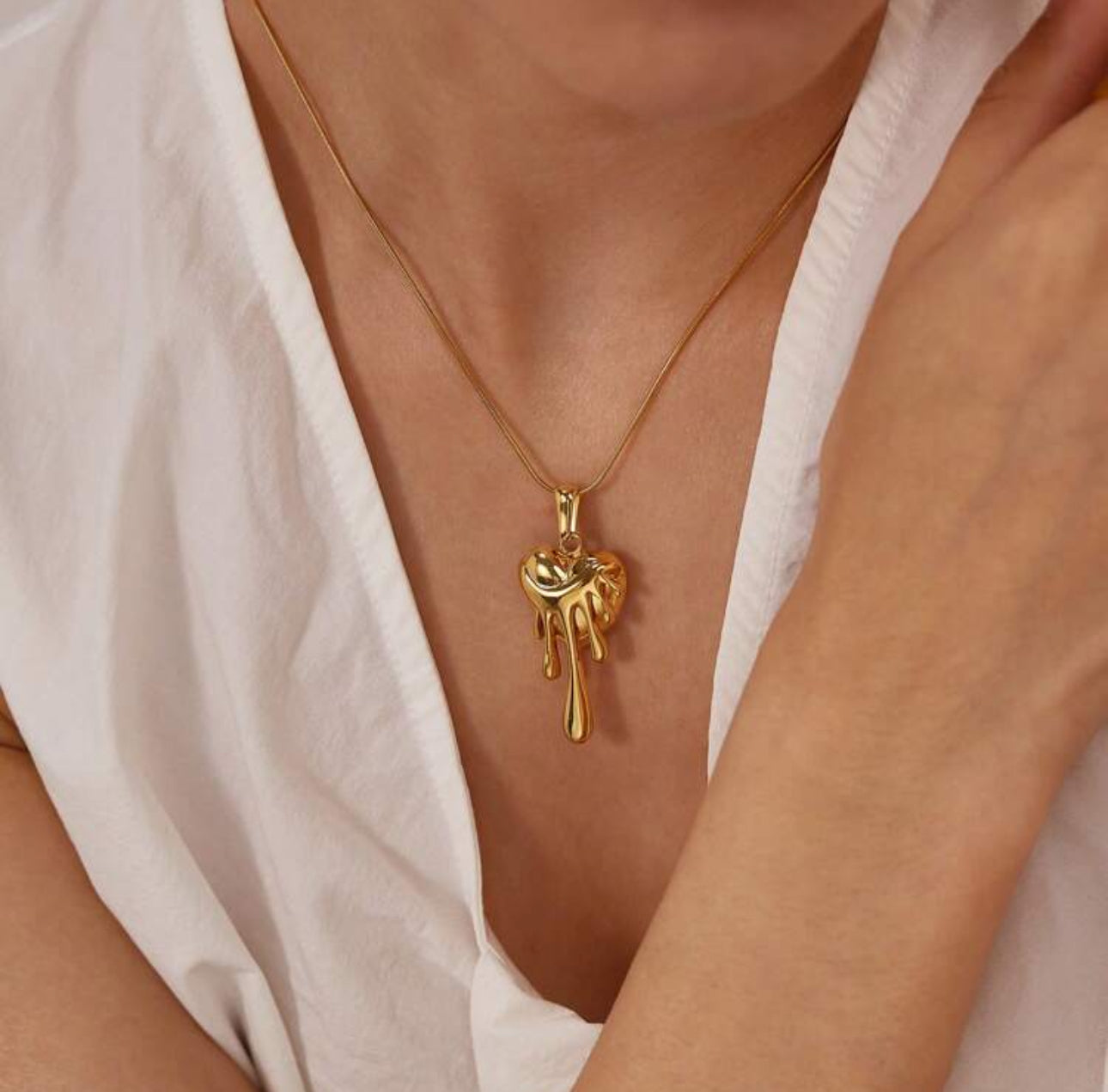 Dripping In Gold Necklace