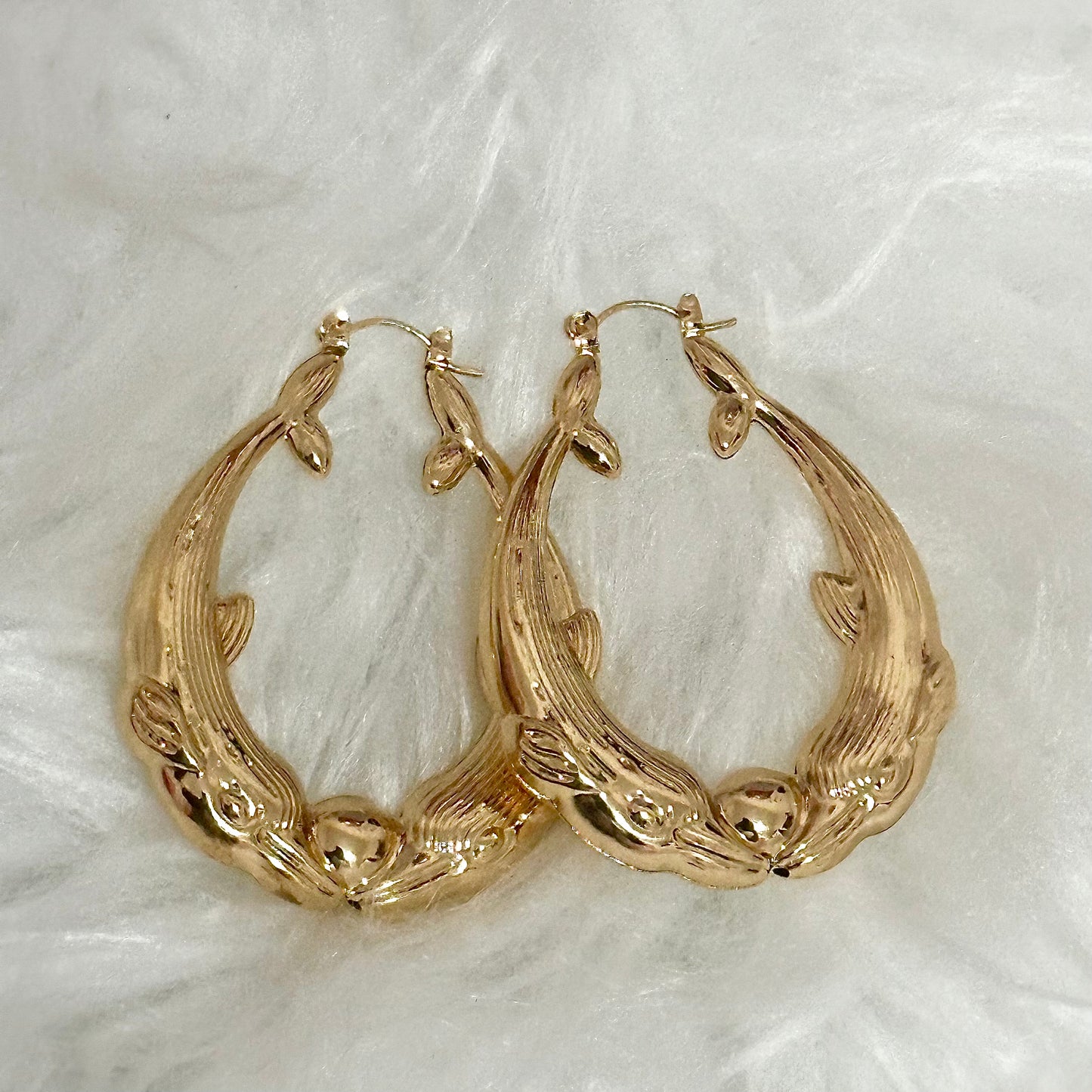 Vintage Dolphin Hoops
