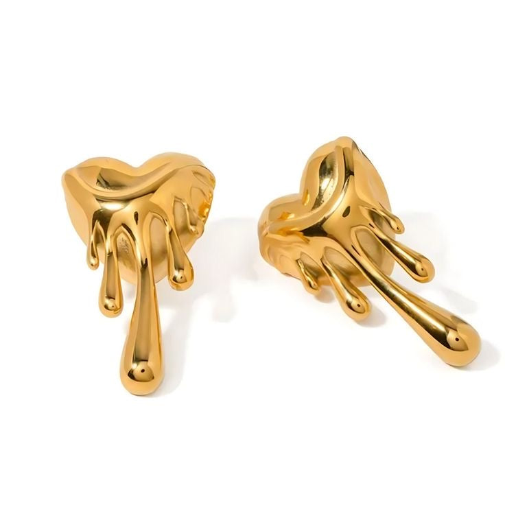Dripping In Gold Earrings