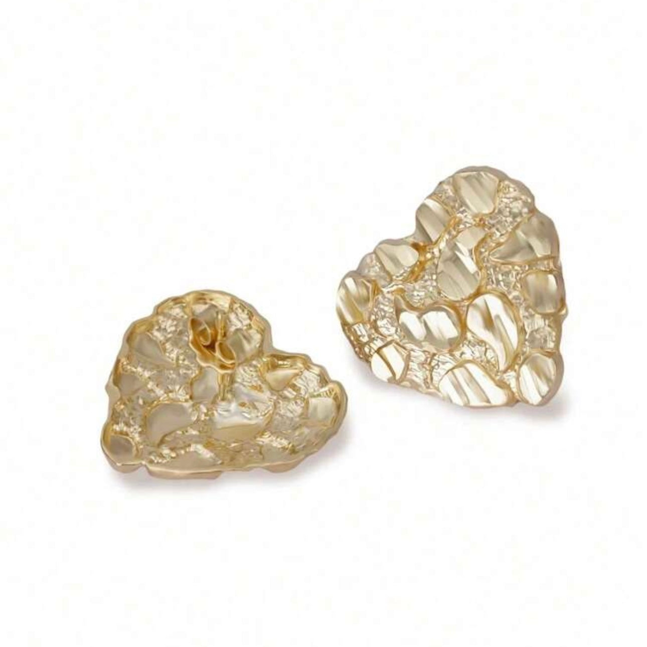 Textured Heart Studs