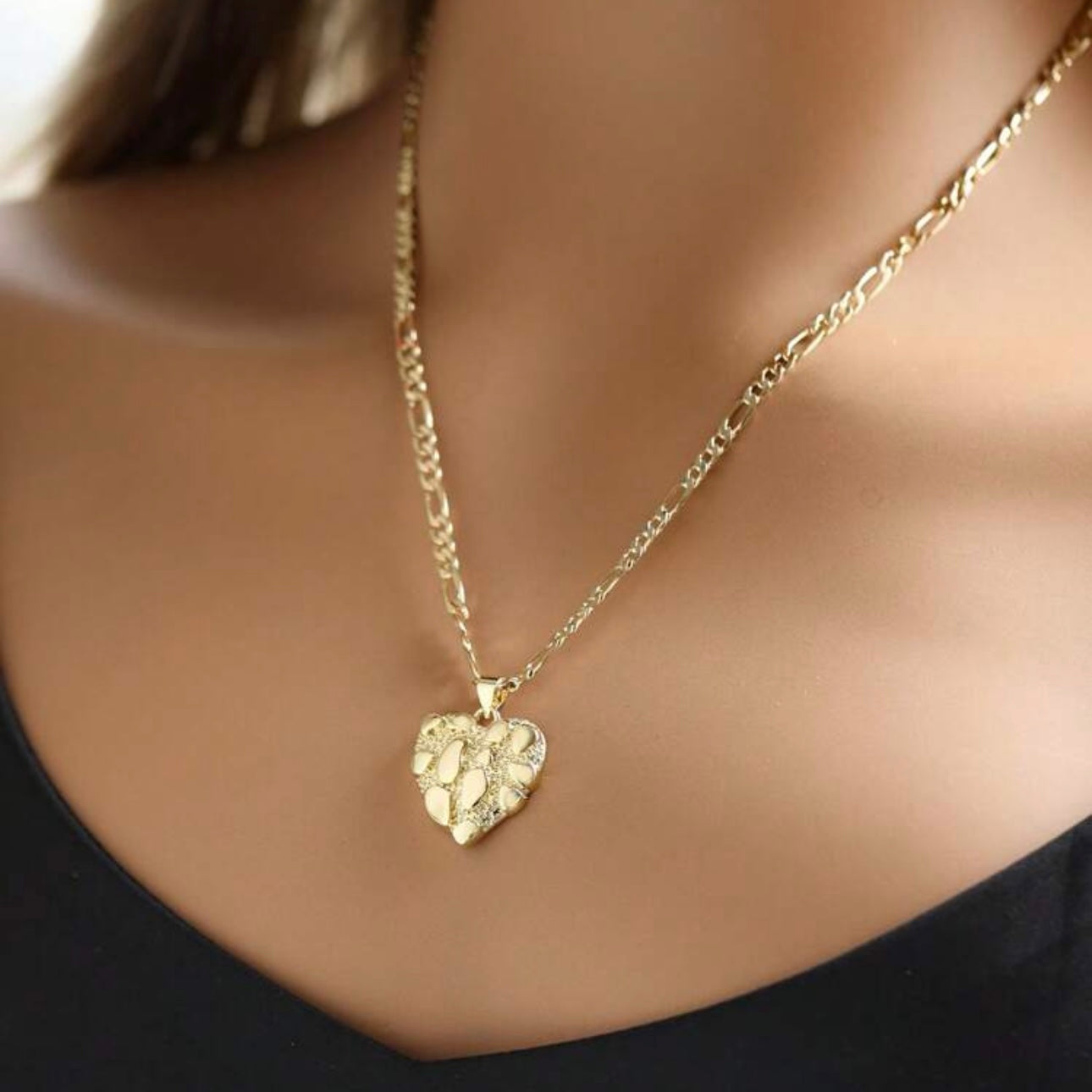 Textured Heart Necklace