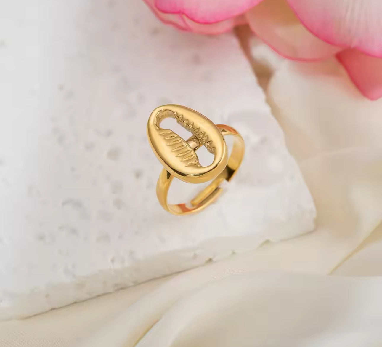 Golden Shell Ring