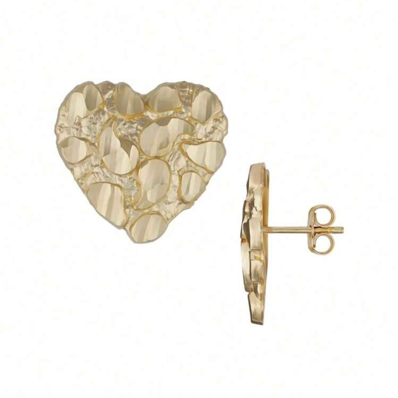 Textured Heart Studs