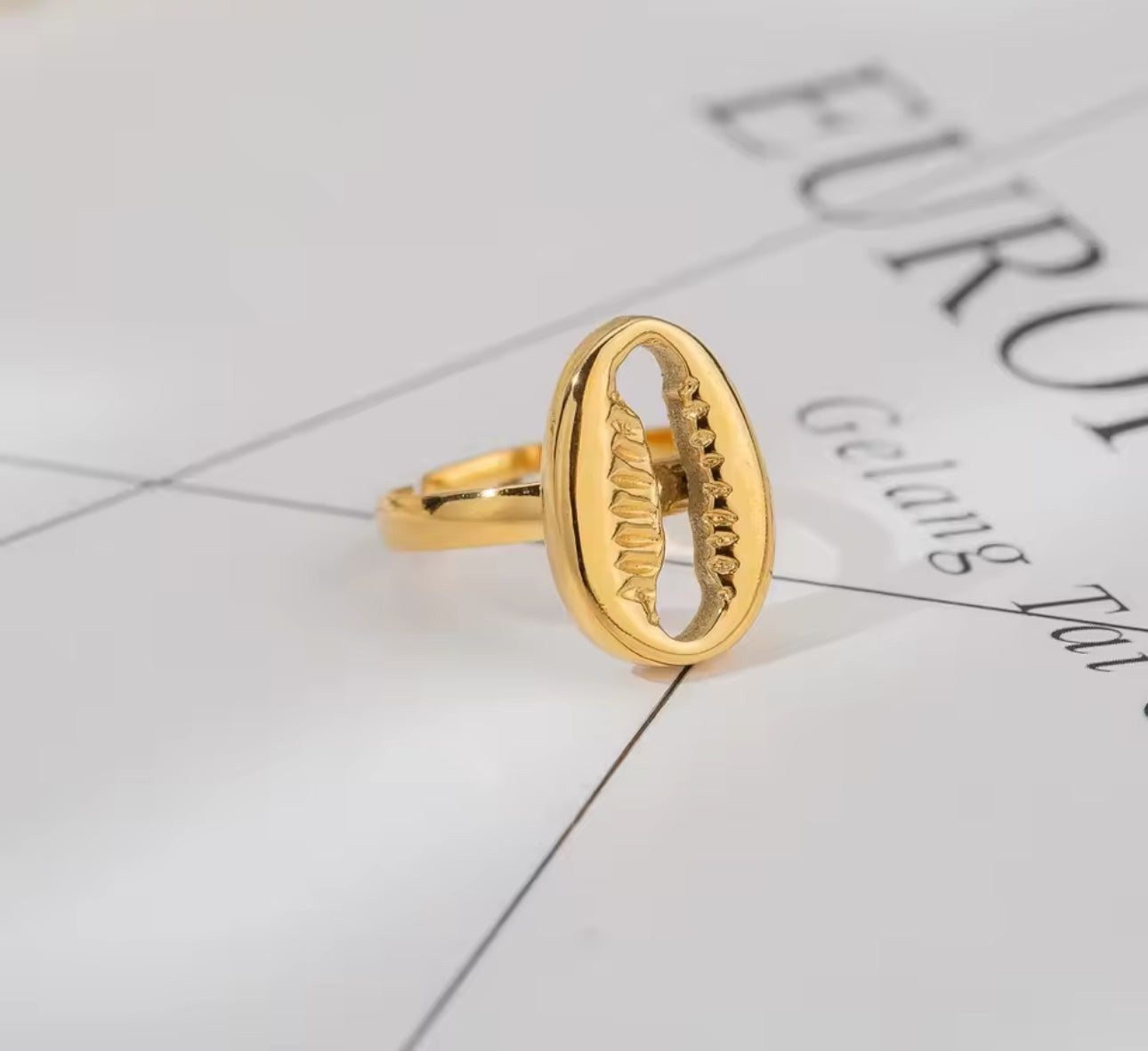 Golden Shell Ring