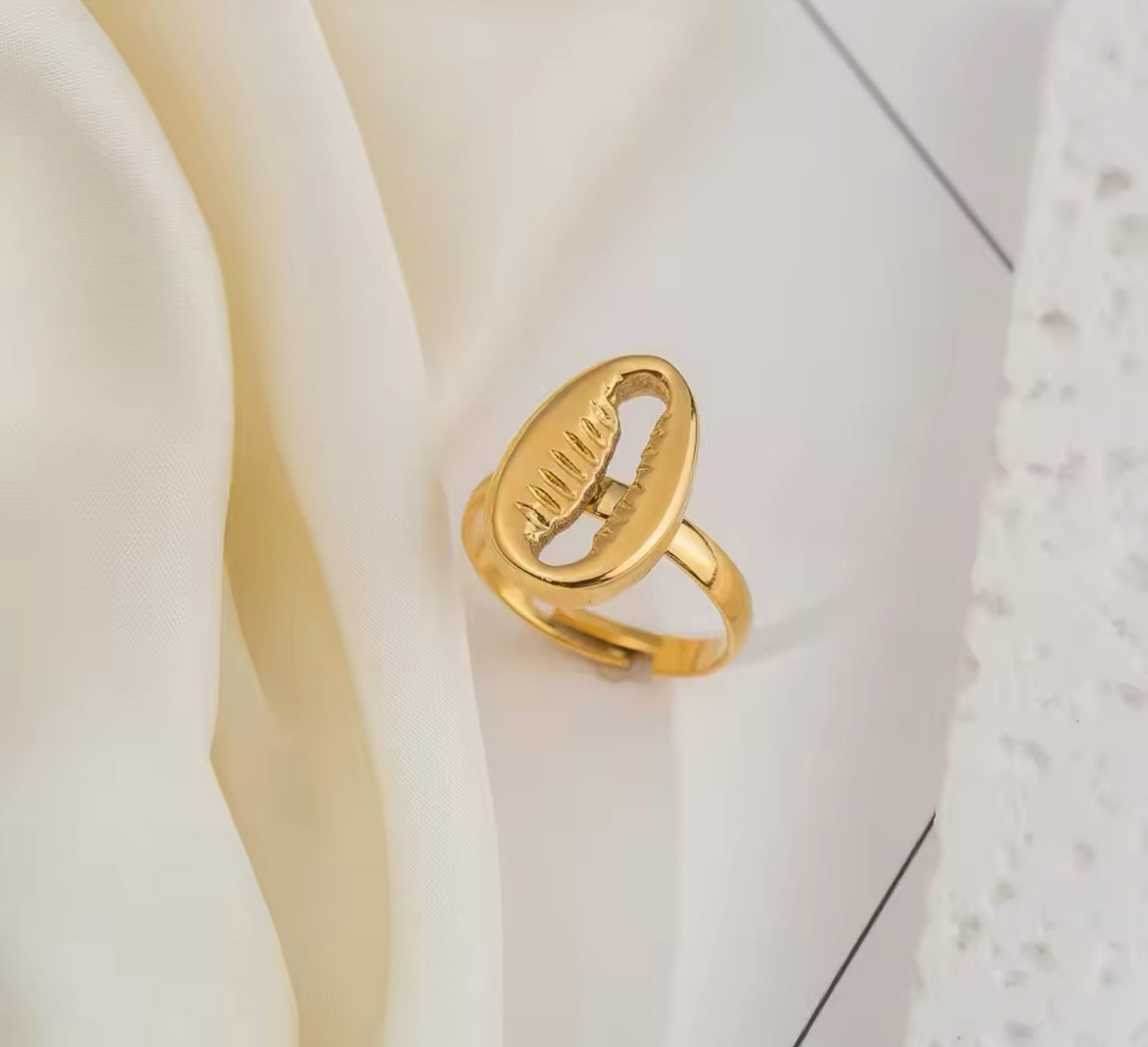 Golden Shell Ring