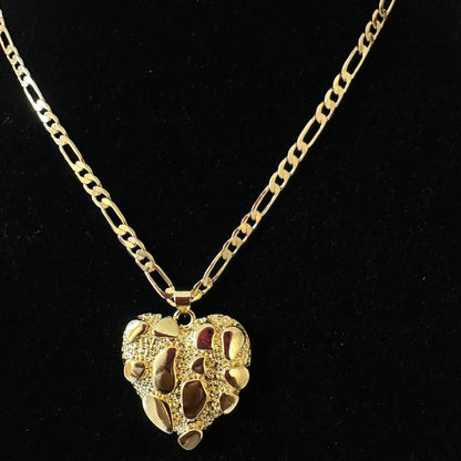 Textured Heart Necklace