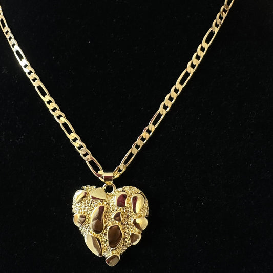 Textured Heart Necklace