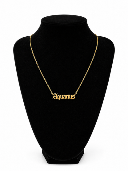 Aquarius Zodiac Necklace