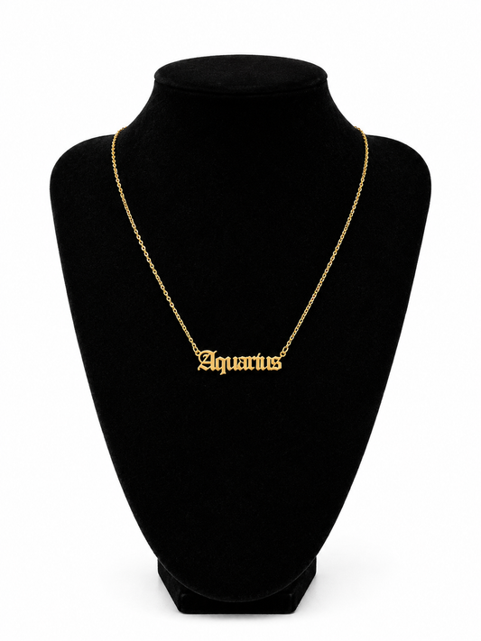 Aquarius Zodiac Necklace
