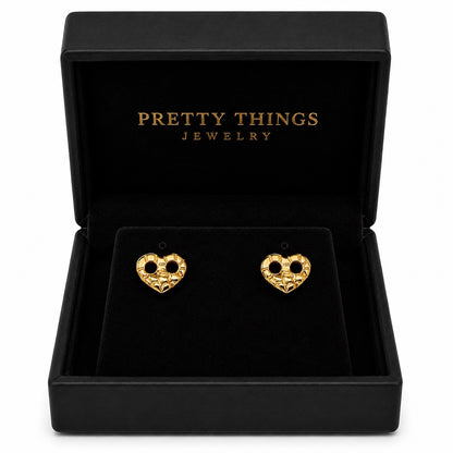 Luxe Heart Mariner Stud Earrings