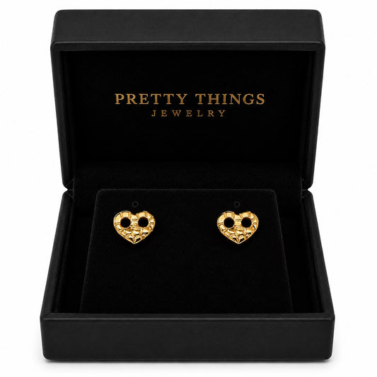 Luxe Heart Mariner Stud Earrings
