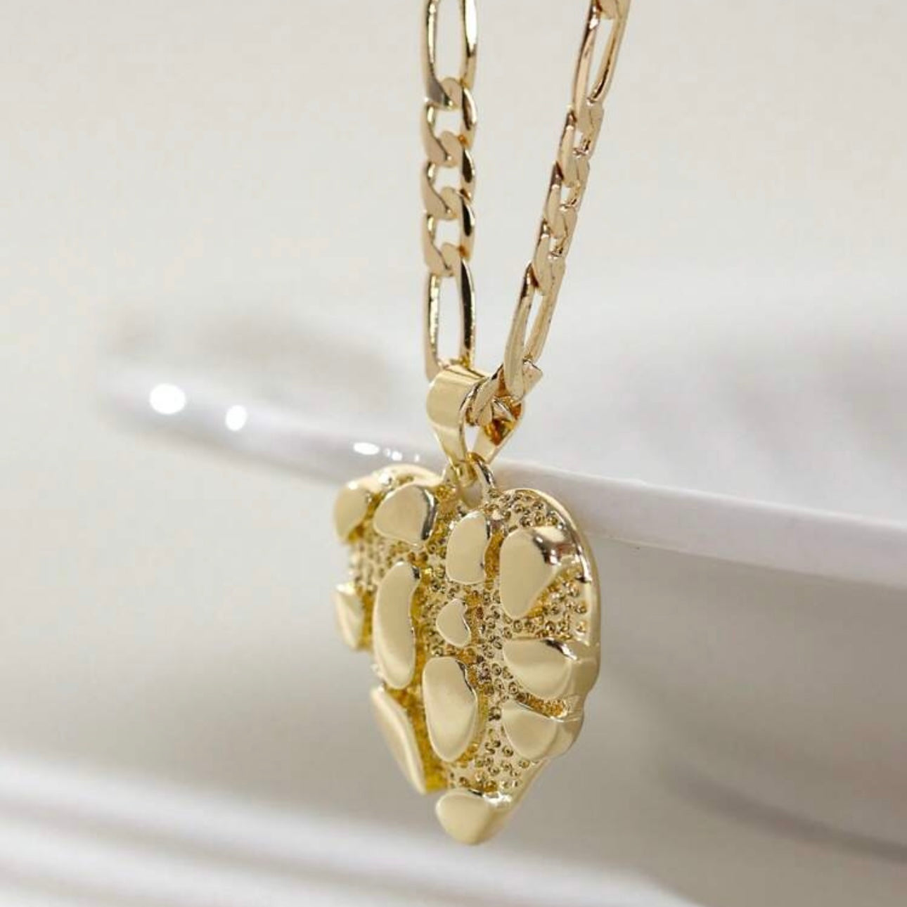 Textured Heart Necklace